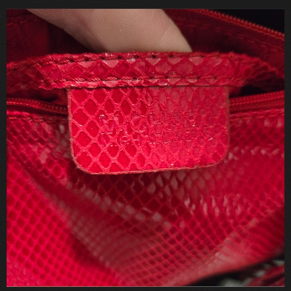 Michael Kors Red Snakeskin Cosmetic bag/Clutch NWOT - Picture 5 of 8